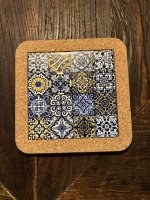 Kork-Topfuntersetzer mit Fliese Colejo 2 DECOZIDA